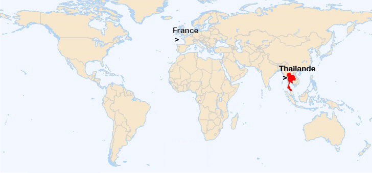 thailande carte du monde